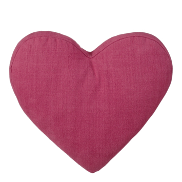 Sierkussen hart donker roze - l50xb45xh8cm