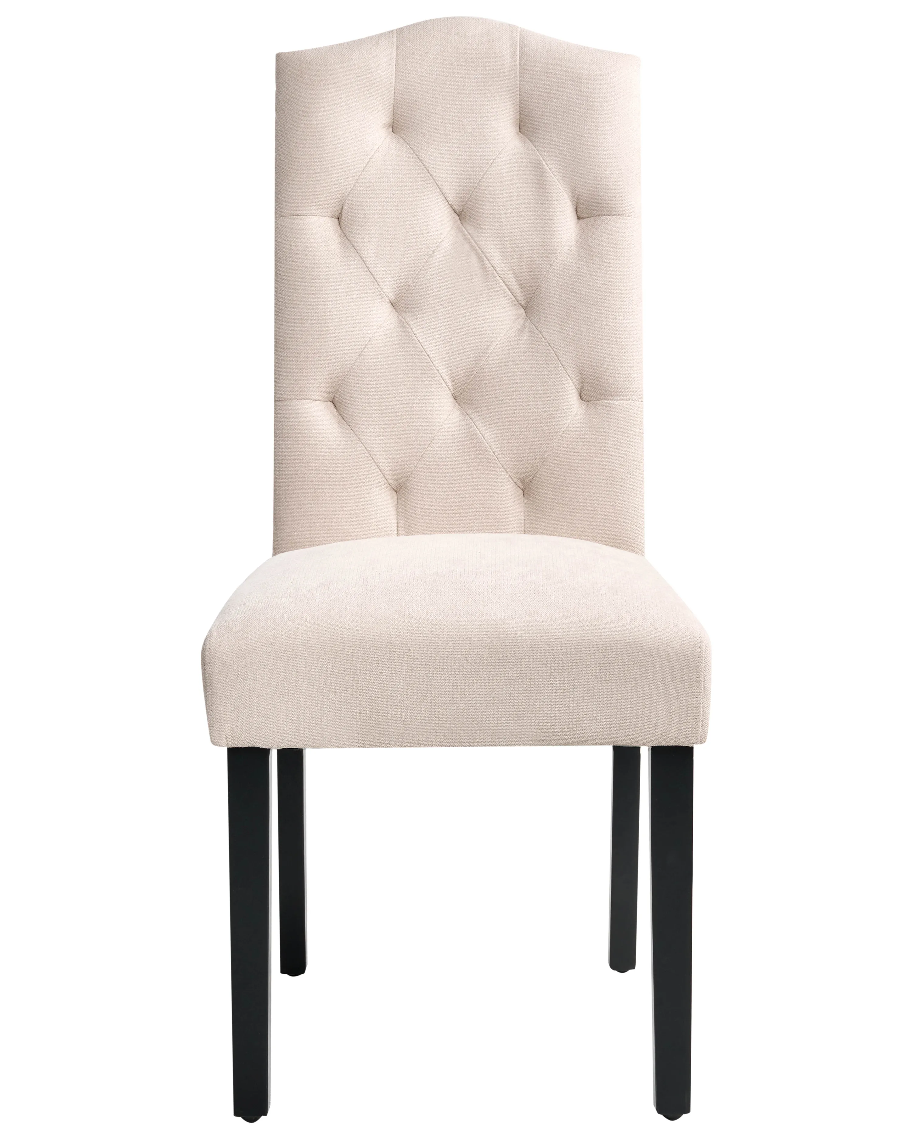 Set van 2 eetkamerstoelen SHIRLEY Stof Lichtbeige