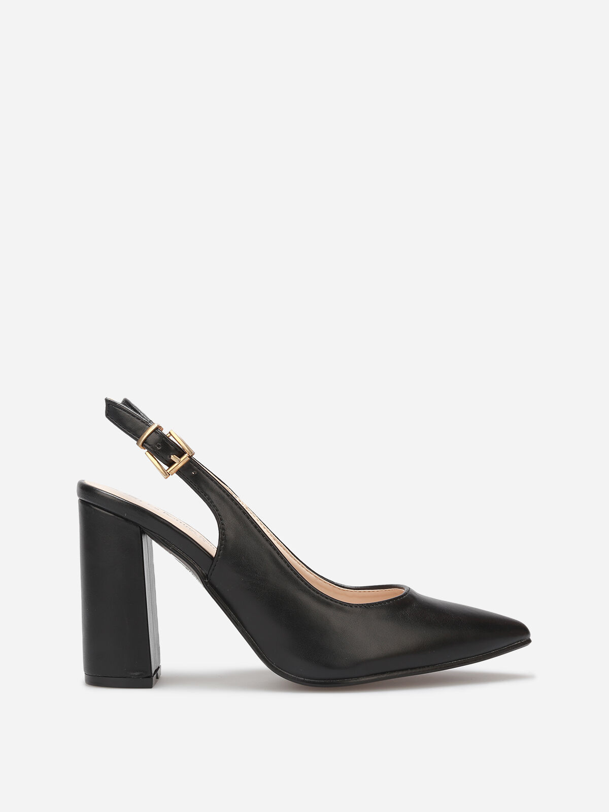 Escarpins pointus à bride arrière- Noir