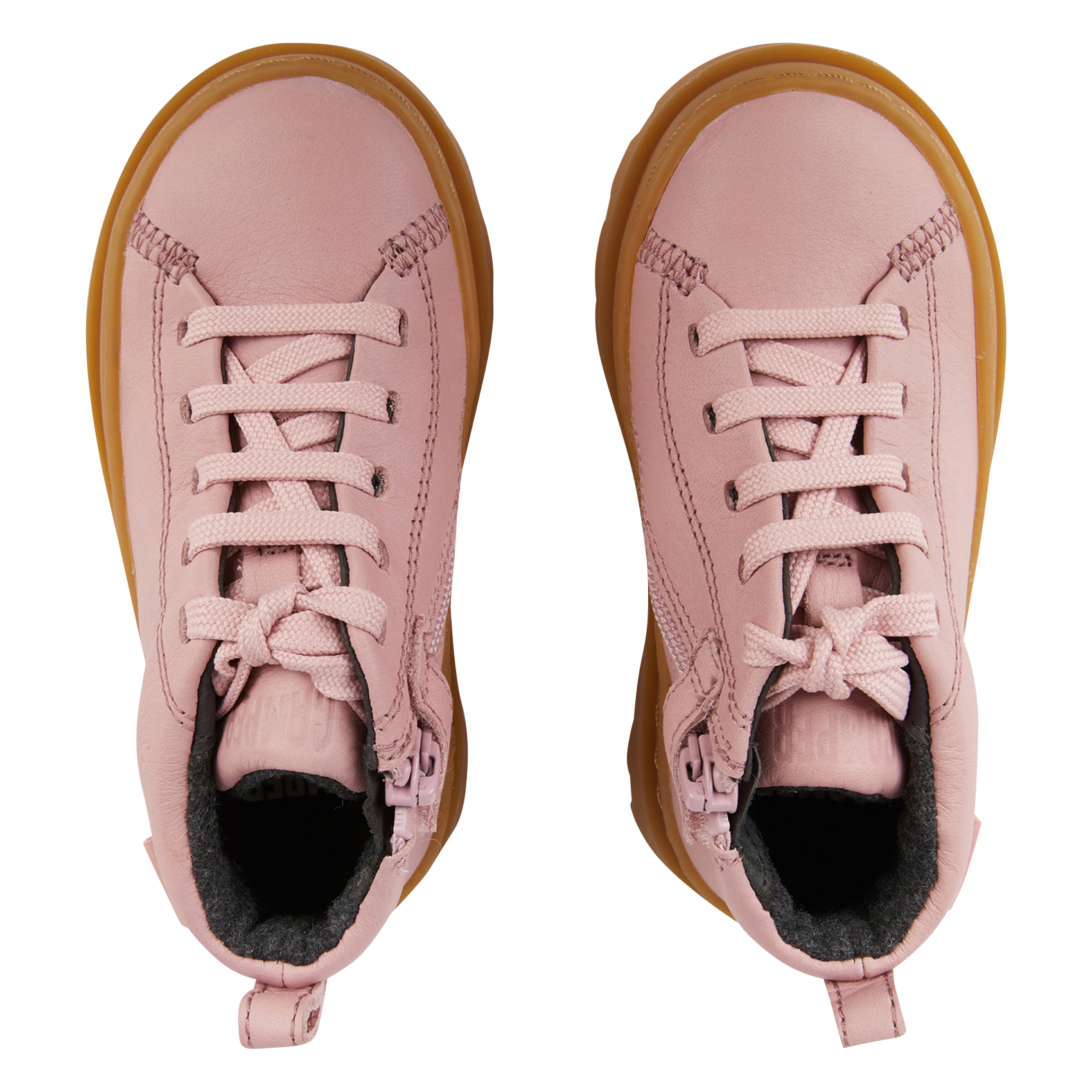BRUTUS - Bottines à lacets en cuir | Rose