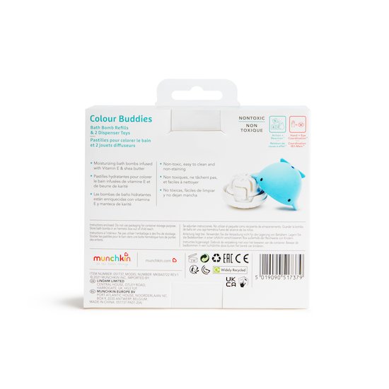 20 pastilles pour colorer le bain + 2 jouets de bain   de               Munchkin