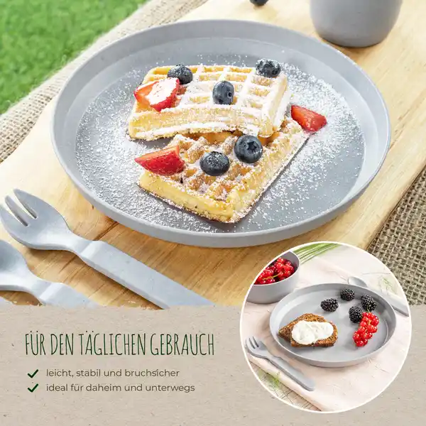 Growing Teller 2er Set blau / grau