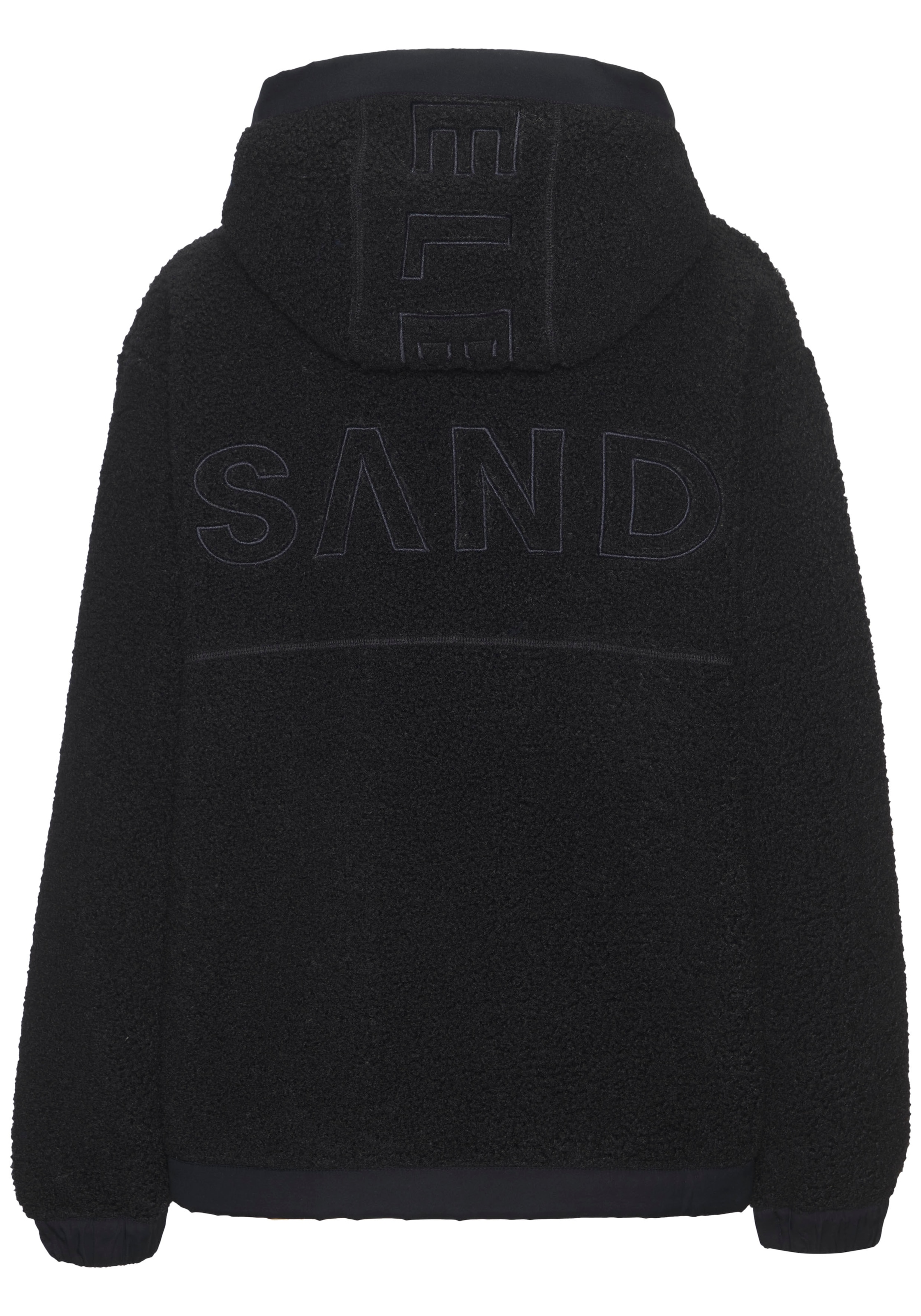 Elbsand Fleecejacke mit Kapuze Übergangsjacke aus Teddy-Fleece mit verstellbarer Kapuze