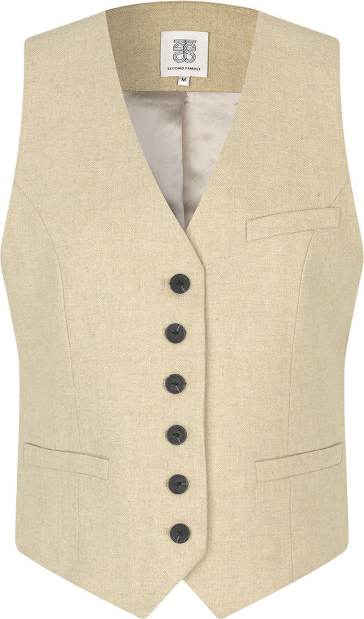 Second Female Navada Wool Waistcoat Beige melange