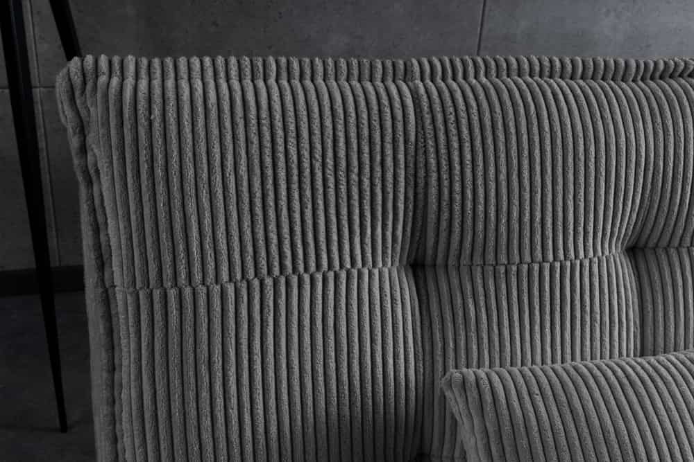 Modernes Schlafsofa JAZZ 190cm grau Cord 3-Sitzer Couch