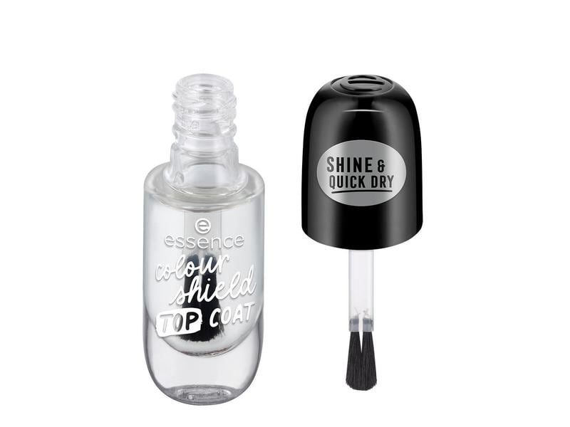 essence Nagellack Colour Shield Top Coat Transparent Schützender Überlack mit extralangem Halt