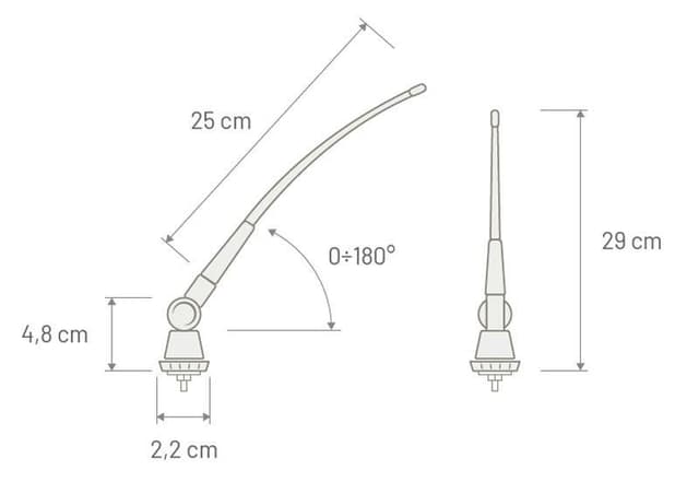 Calearo gummiantenne 24cm