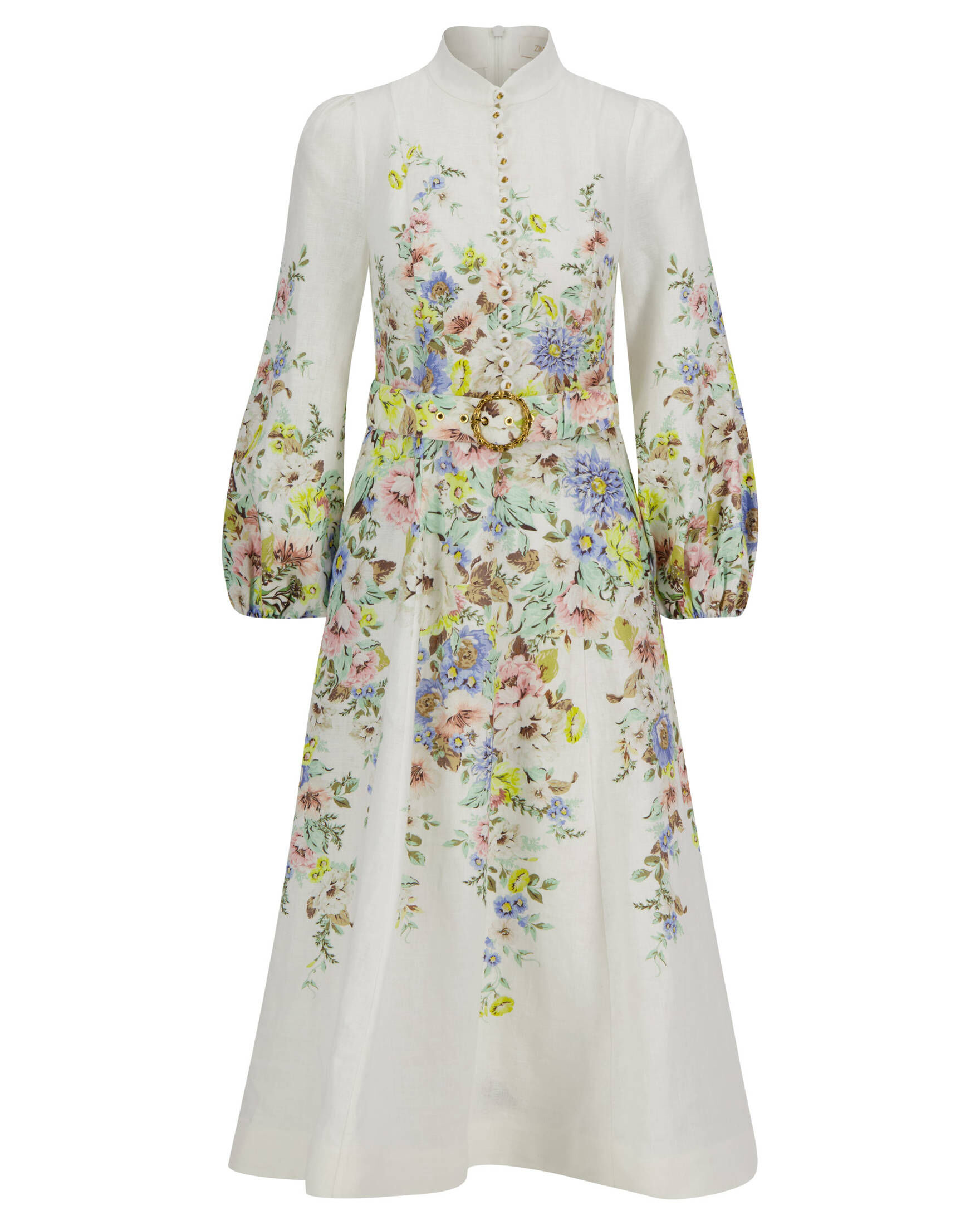 Zimmermann| Damen Leinenkleid mit Gürtel