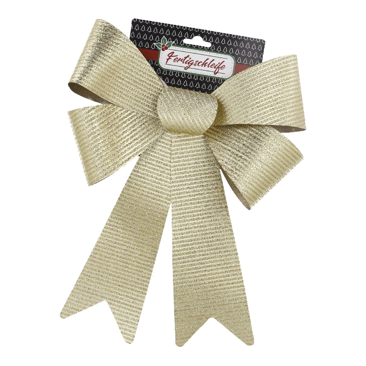 Schleife Glitter/Gold | 40 cm Länge | Glänzende Dekoration