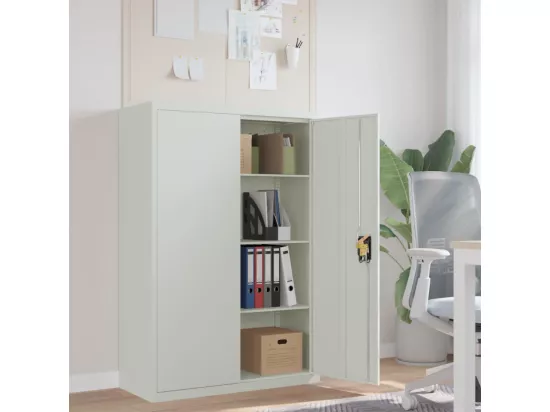 Armoire de bureau 90x40x140 cm Acier Gris