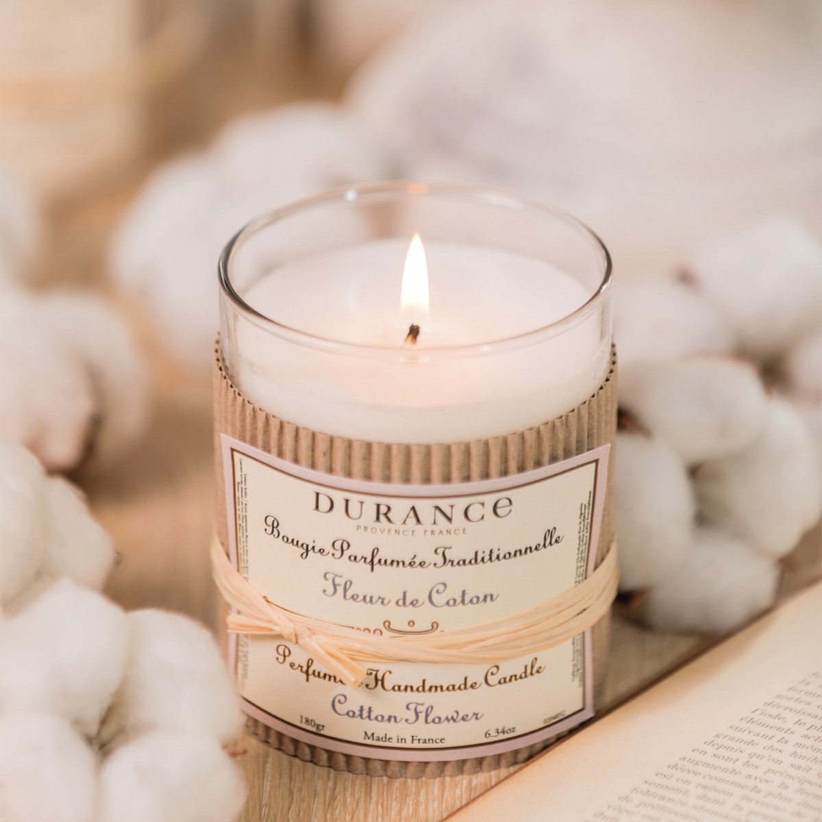 Bougie parfumée - Fleur de coton - 180 g