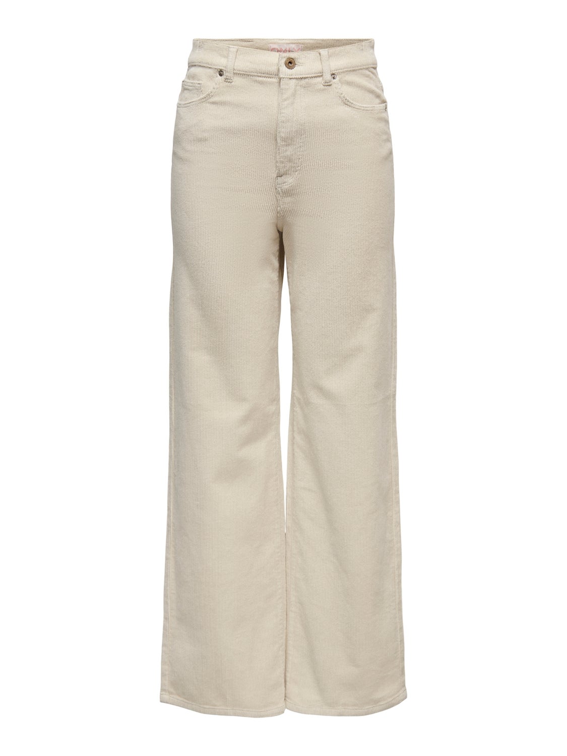 ONLHOPE Sehr hohe Taille Weiter Beinschnitt Klassische Hose Oatmeal
