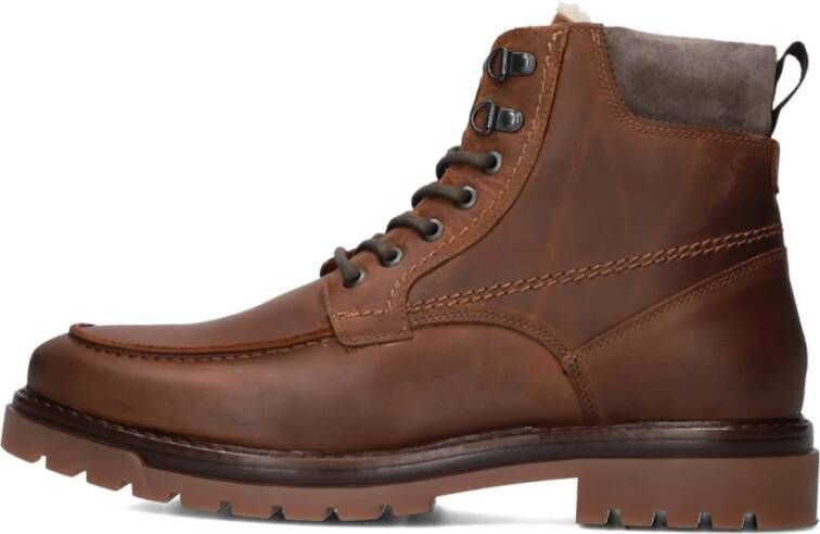 MAZZELTOV Veterboots Heren 460050 Maat: 45 Materiaal: Leer Kleur: Cognac