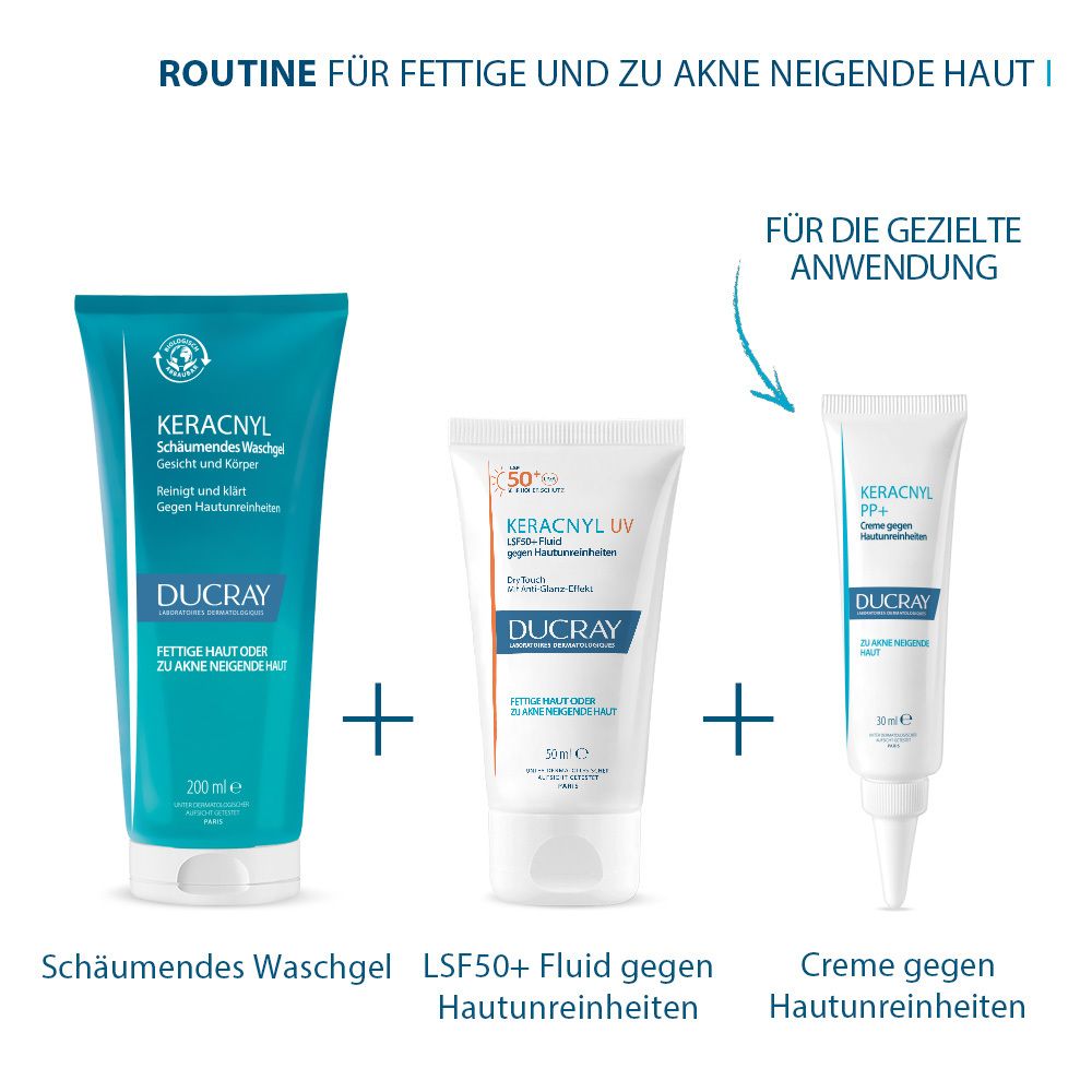 DUCRAY KERACNYL UV LSF50+ - Fluid gegen Hautunreinheiten