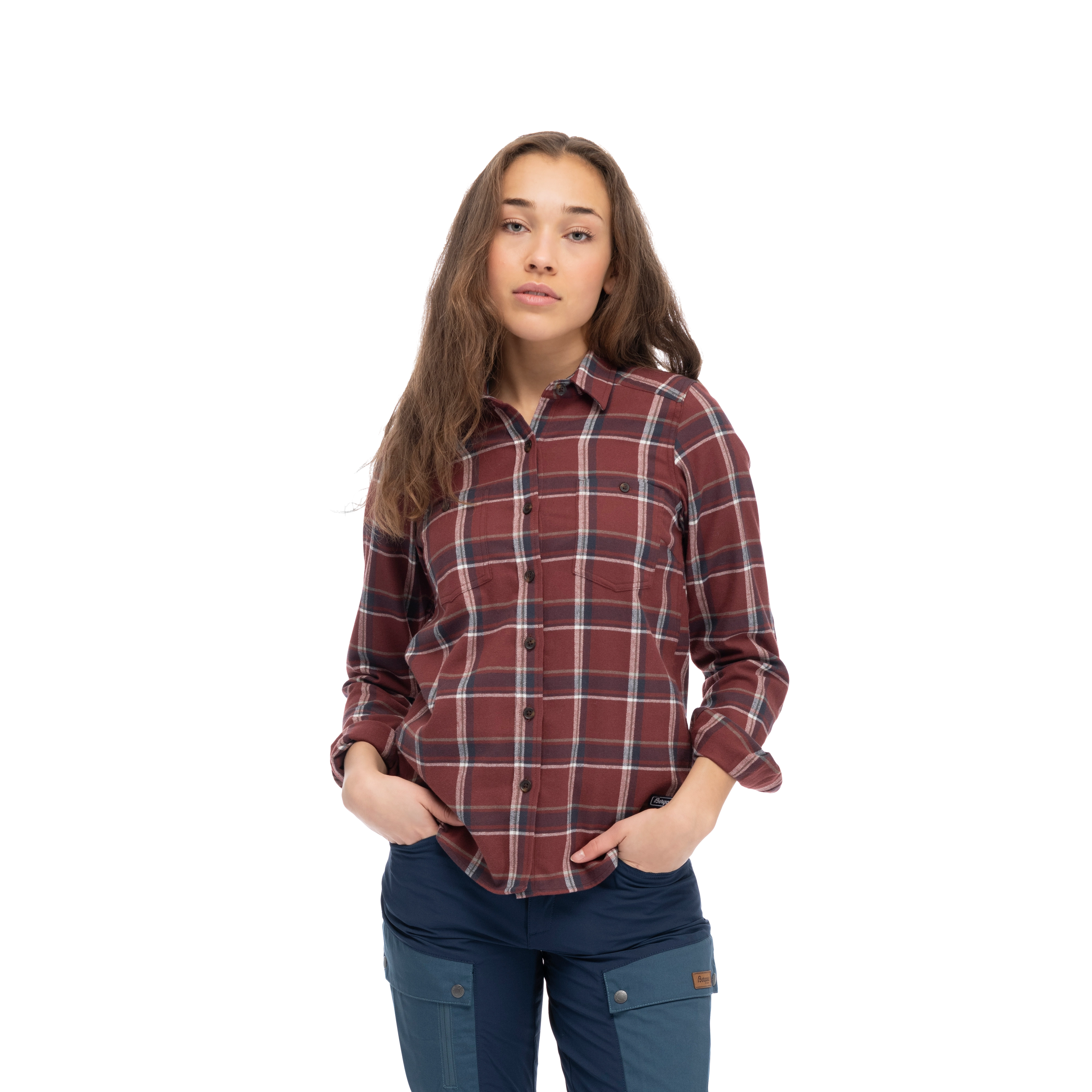Tovdal W Shirt Amarone Red / Dark Shadow Grey Check
