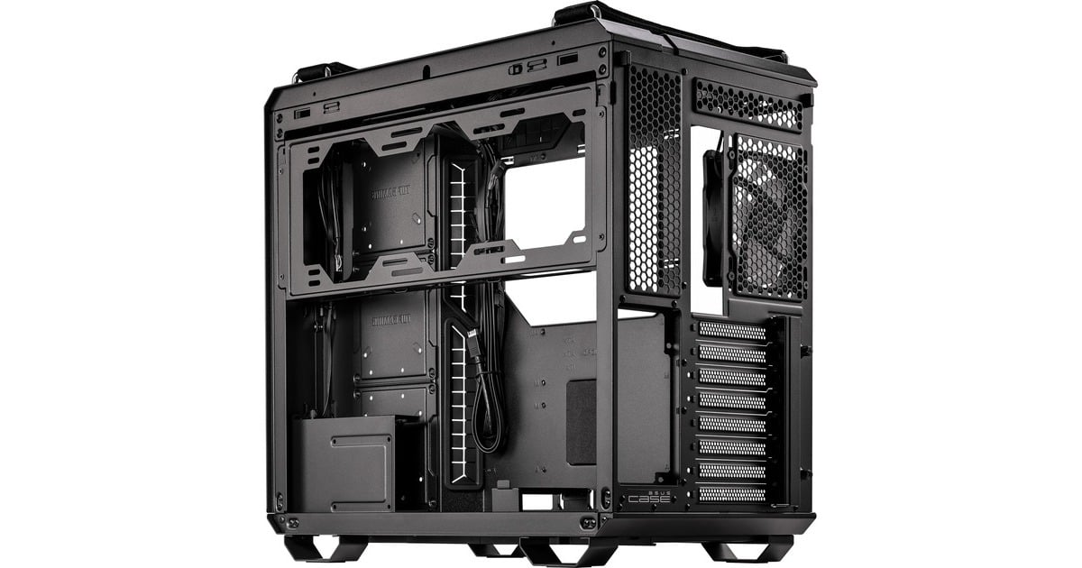 ASUSTUF Gaming GT502 PLUS midi tower behuizing  (Zwart | 2x USB-A | 1x USB-C | Tempered Glass)