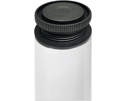 Tarrox ronde tafelpoot, 19 cm diameter, 60 mm in hoogte verstelbaar, wit