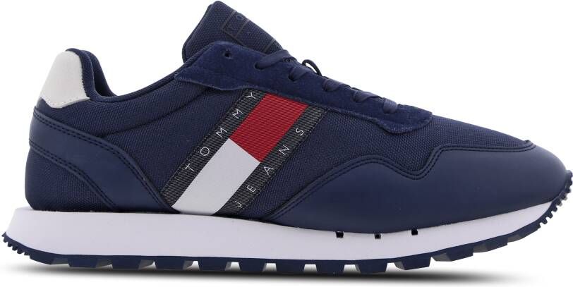 Tommy Hilfiger Tommy Jeans Retro Leather Sneakers Leren Sneaker Heren Blauw