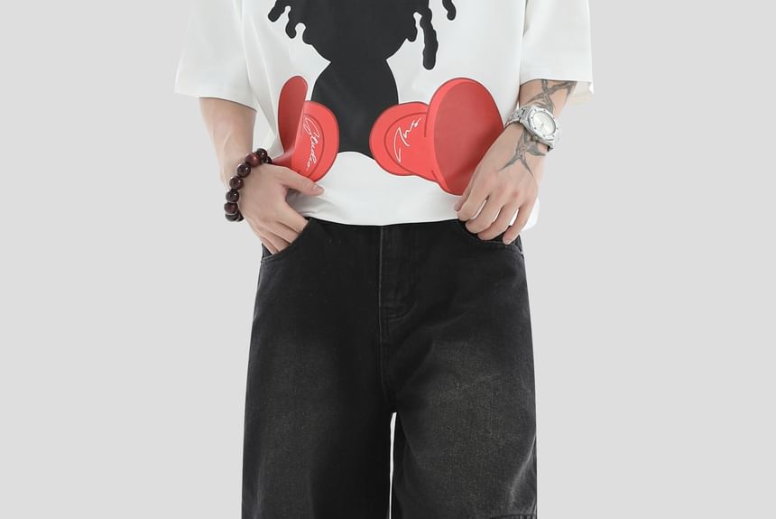 INStudio - Ondersteboven denim shorts