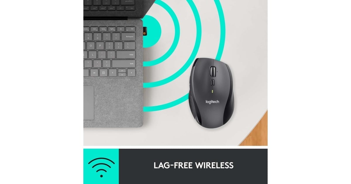 LogitechM705 Wireless Marathon Mouse  (Antraciet, 1000 Dpi)