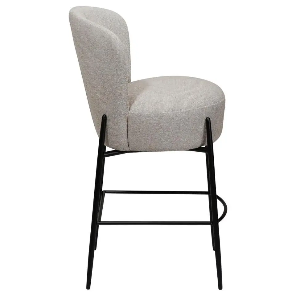 Hioshop Orbit Dan-Form counterstoel bouclé lichtgrijs