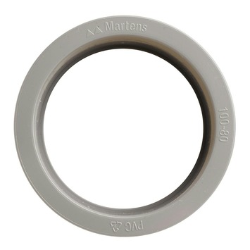 Martens verloopstuk PVC grijs 1x lijmverbinding 80x100 mm