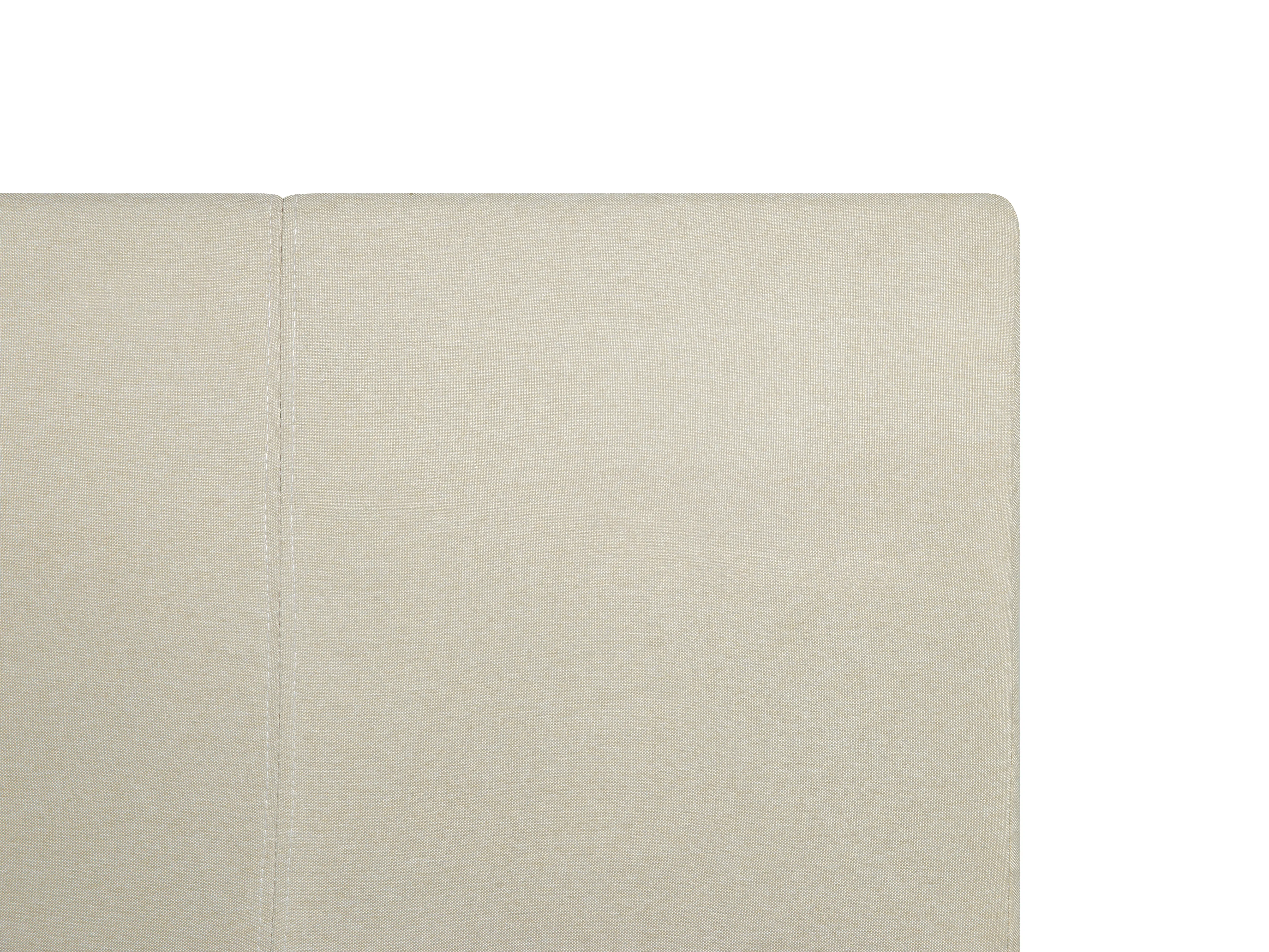 Bed met opbergruimte Stof ORBEY 180 x 200 cm Lichtbeige