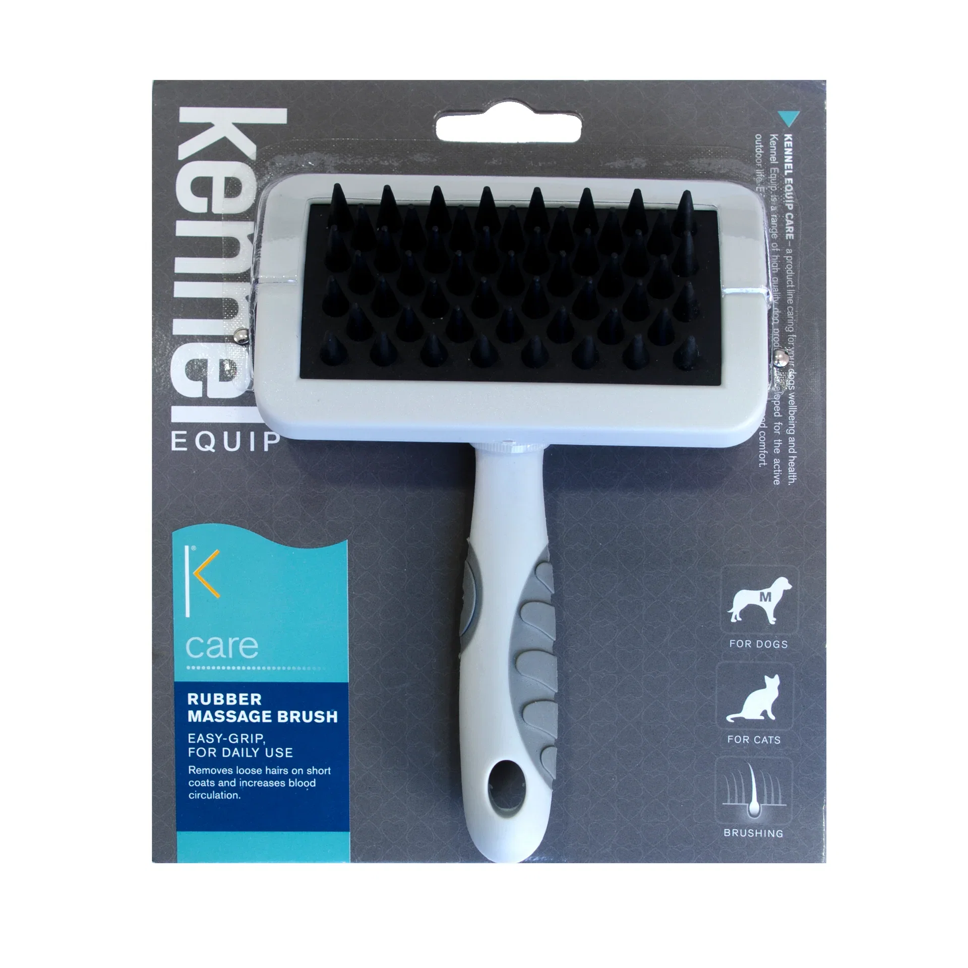 Kennel equip Kennel Equip Care Rubber massage brush M 15,5cm M