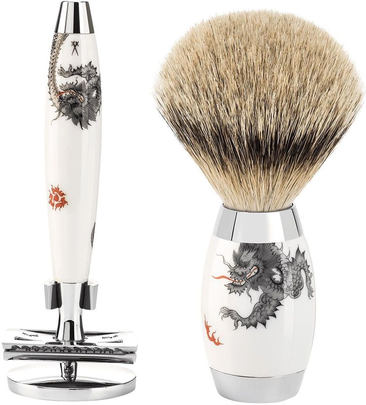 MÜHLE Scheerset met scheermes EDITION MEISSEN
