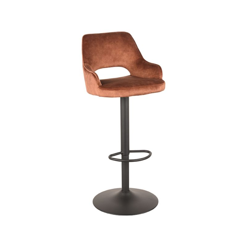 Barstoel Vera velvet set van 2 Barstoel Vera-Cognac/2
