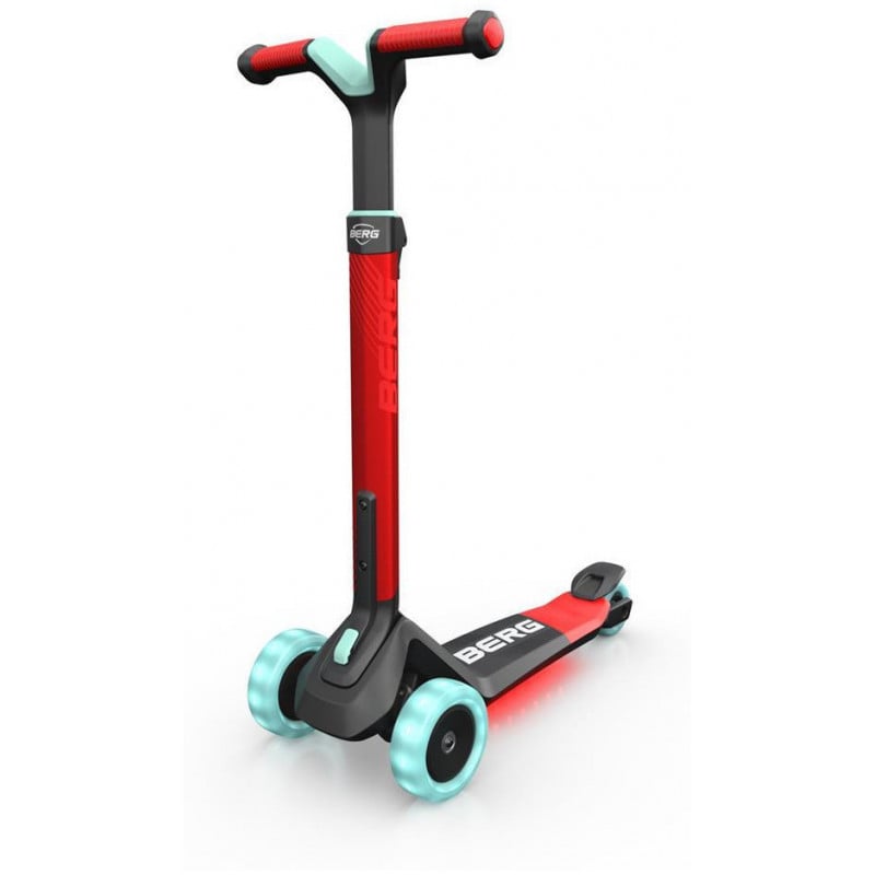 Nexo trottinette pliable rouge-roues led et plateau lumineux