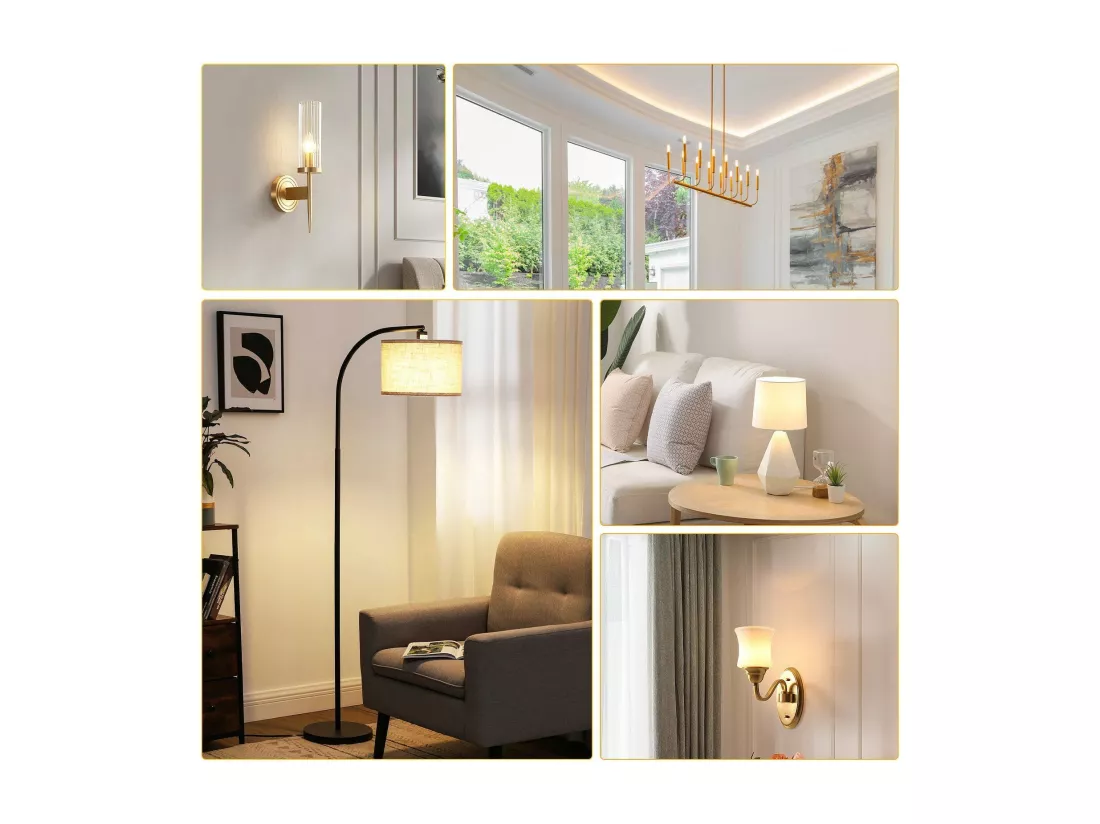 NETTLIFE Pack de 10 ampoules LED E14 : lampe bougie blanc chaud de 4W (2700K) à filament Edison C35 rétro vintage en verre économie non dimmable