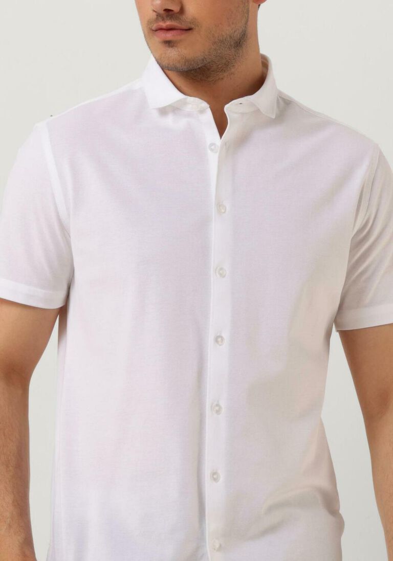 PUREWHITE witte purewhite casual overhemd melange ss basic shirt