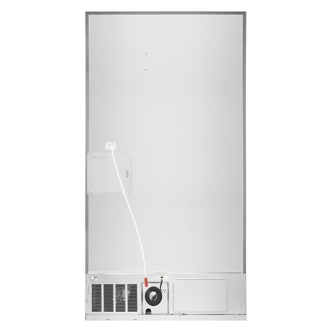 Refrigerador Whirlpool de 24,5 pés cúbicos com 4 portas e sistema French Door, com máquina de gelo (aço inoxidável resistente a impressões digitais) e certificação ENERGY STAR.