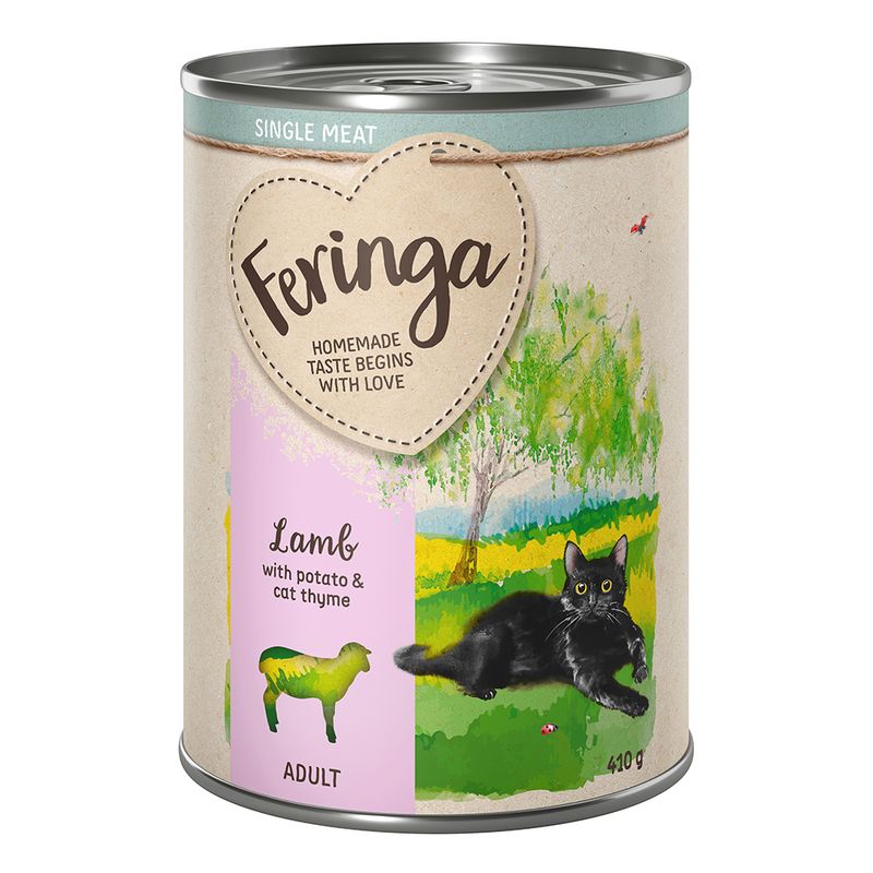 Feringa Single Meat Menus à la viande 6 x 410 g pour chat