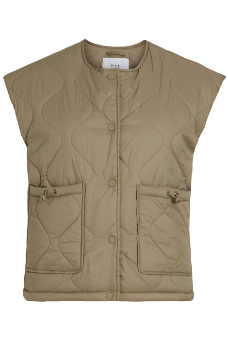 Vila camel dames gilet