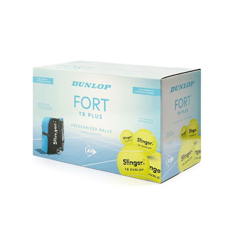 Carton 18 tubes Dunlop Fort Slinger TR 72 balles