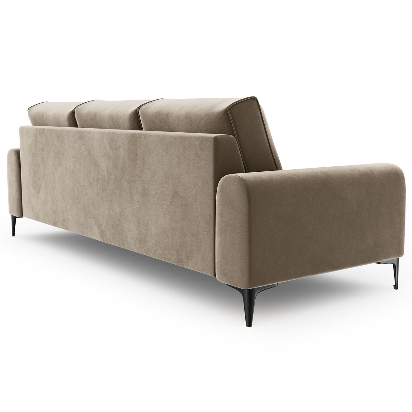 Mazzini Sofas Canapé Velours Madara beige - 222x102x90 cm