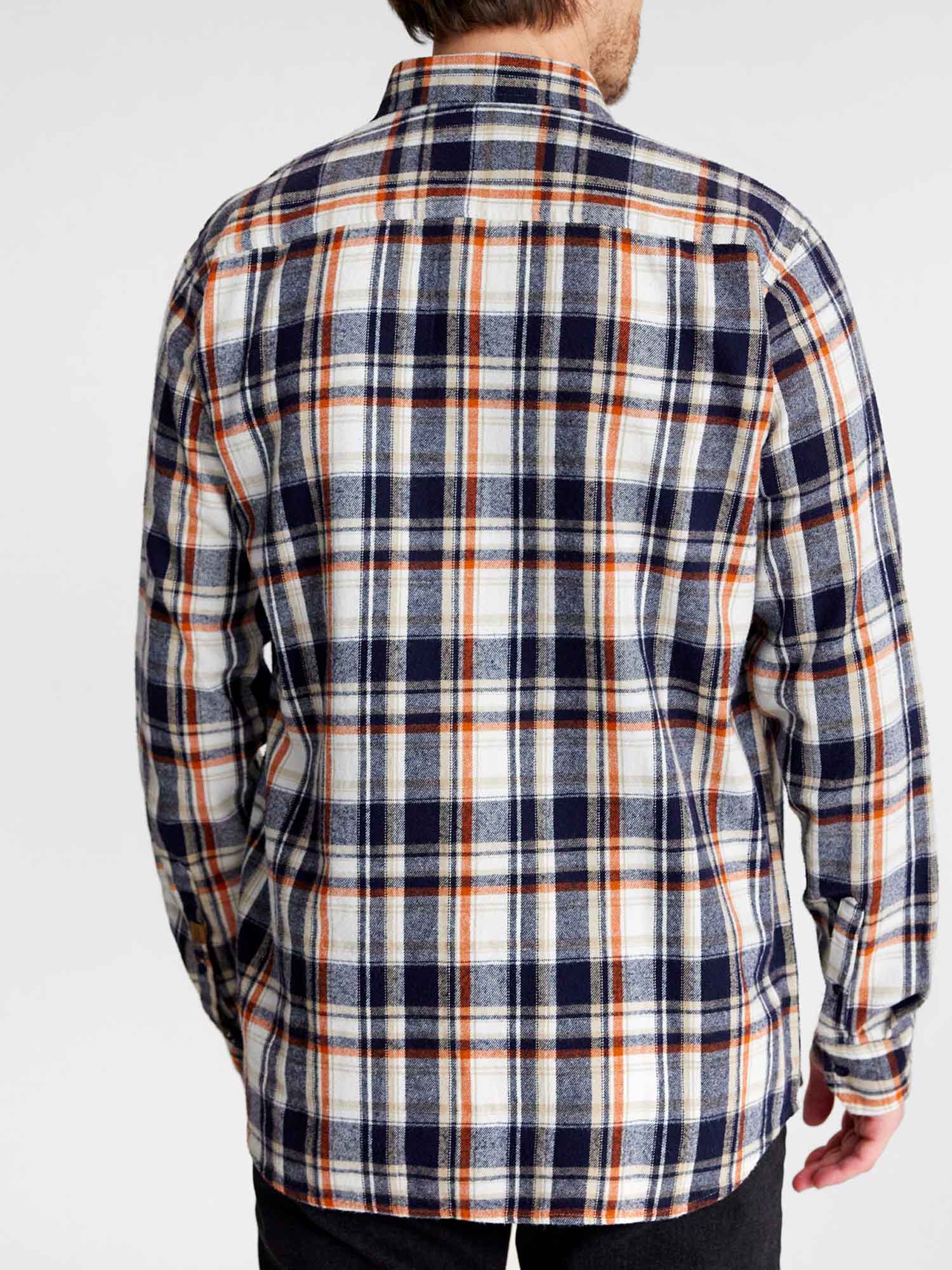 Chemise Homme A Carreaux Flanelle Marine
