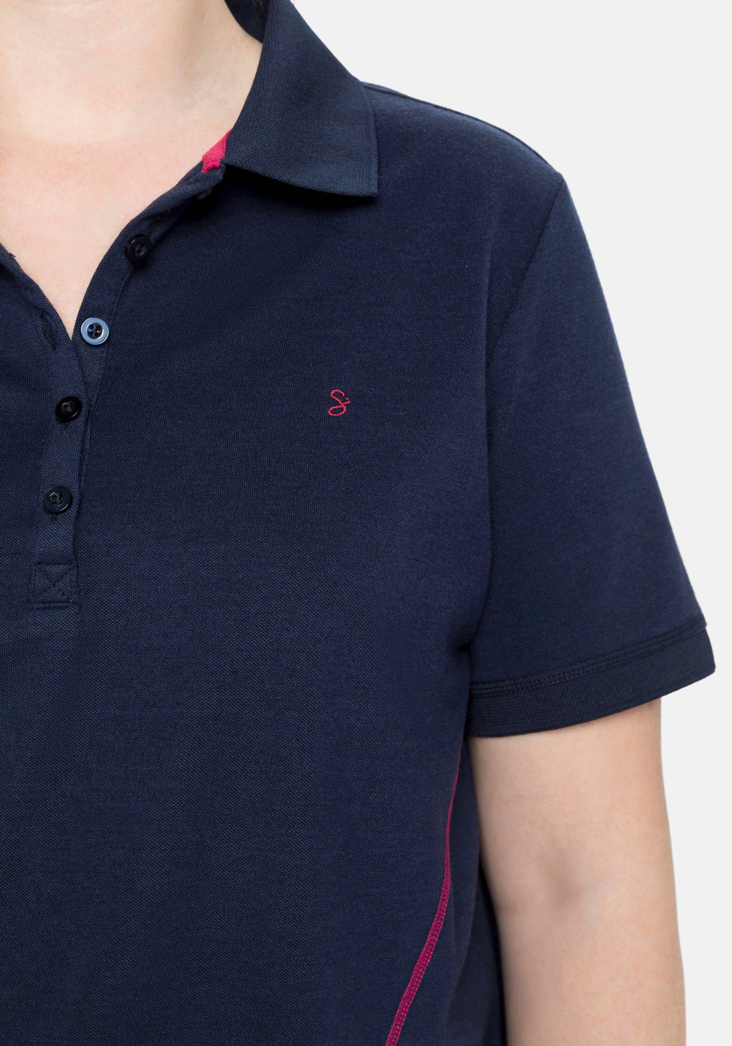 Poloshirt in Piqué-Qualität, mit Teilungsnähten