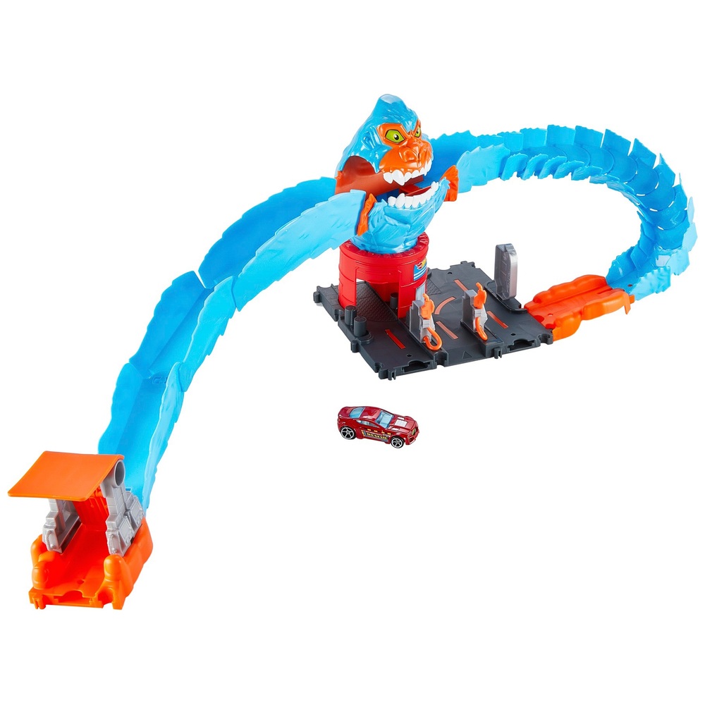 Hot Wheels City Wreck & Ride Gorilla Attack Spielset und Fahrzeug