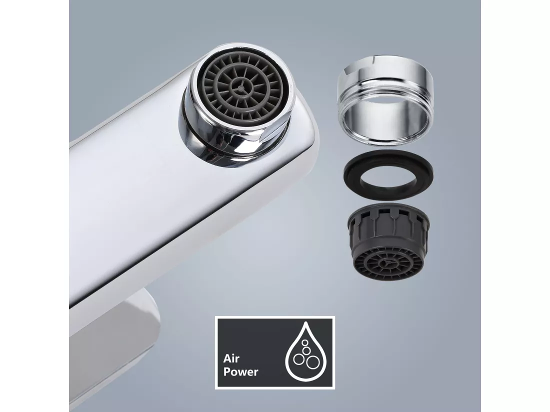 2PCS Cecipa max Robinet de Lavabo Chrome, Robinet de Salle de Bain Avec Vidange Automatique, Mitigeur de lavabo pour Salle de Bain,EU Modèle