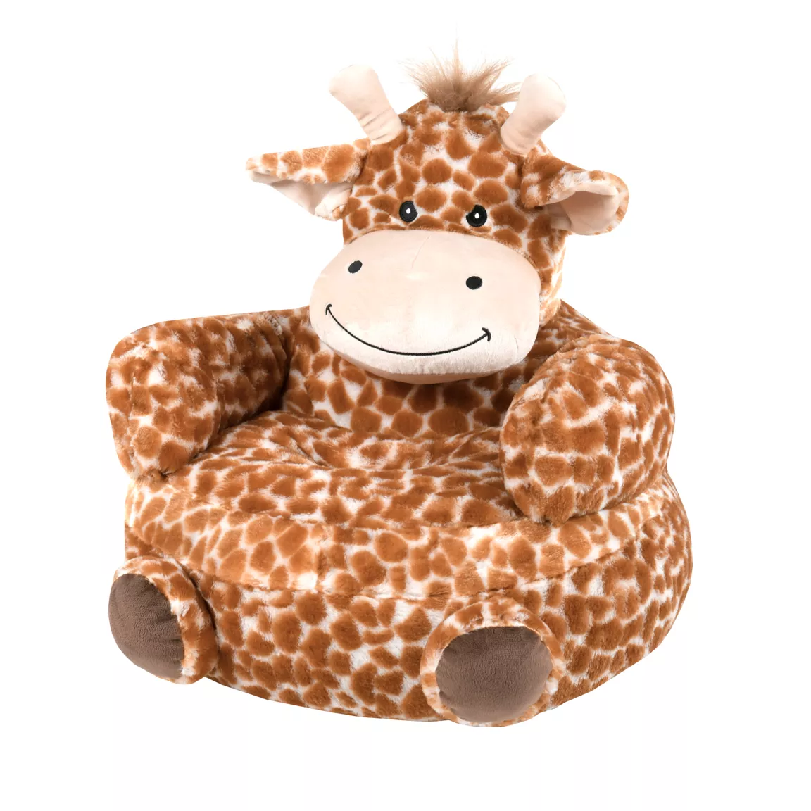 Pouf peluche girafe enfant (45 cm) Jeanine Marron camel