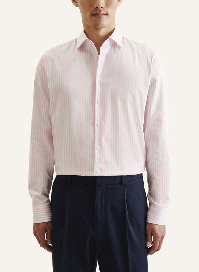 Seidensticker Business Shirt Slim Long sleeve Kent-Collar Stripes Pink