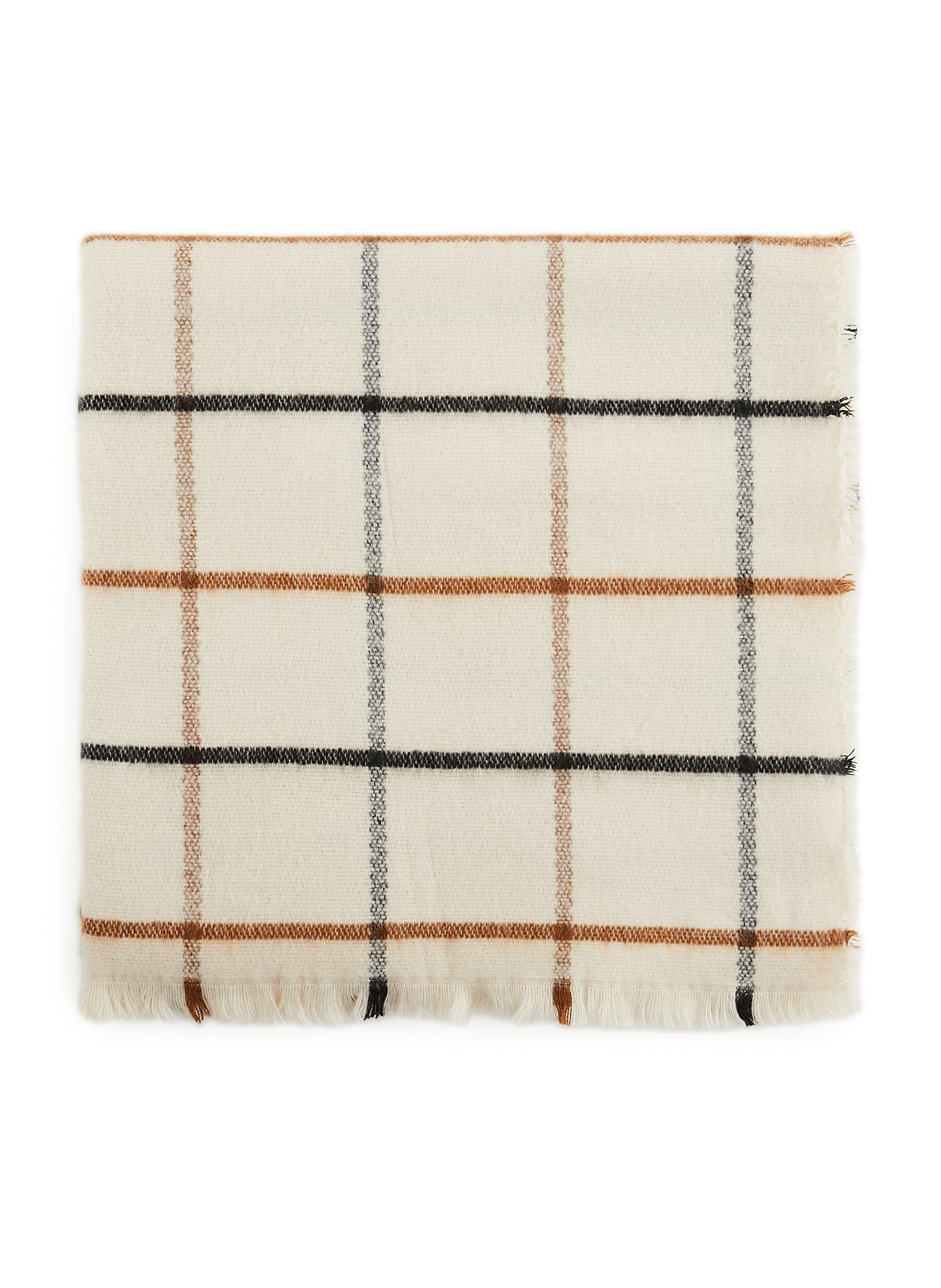Echarpe à carreaux| Blanc