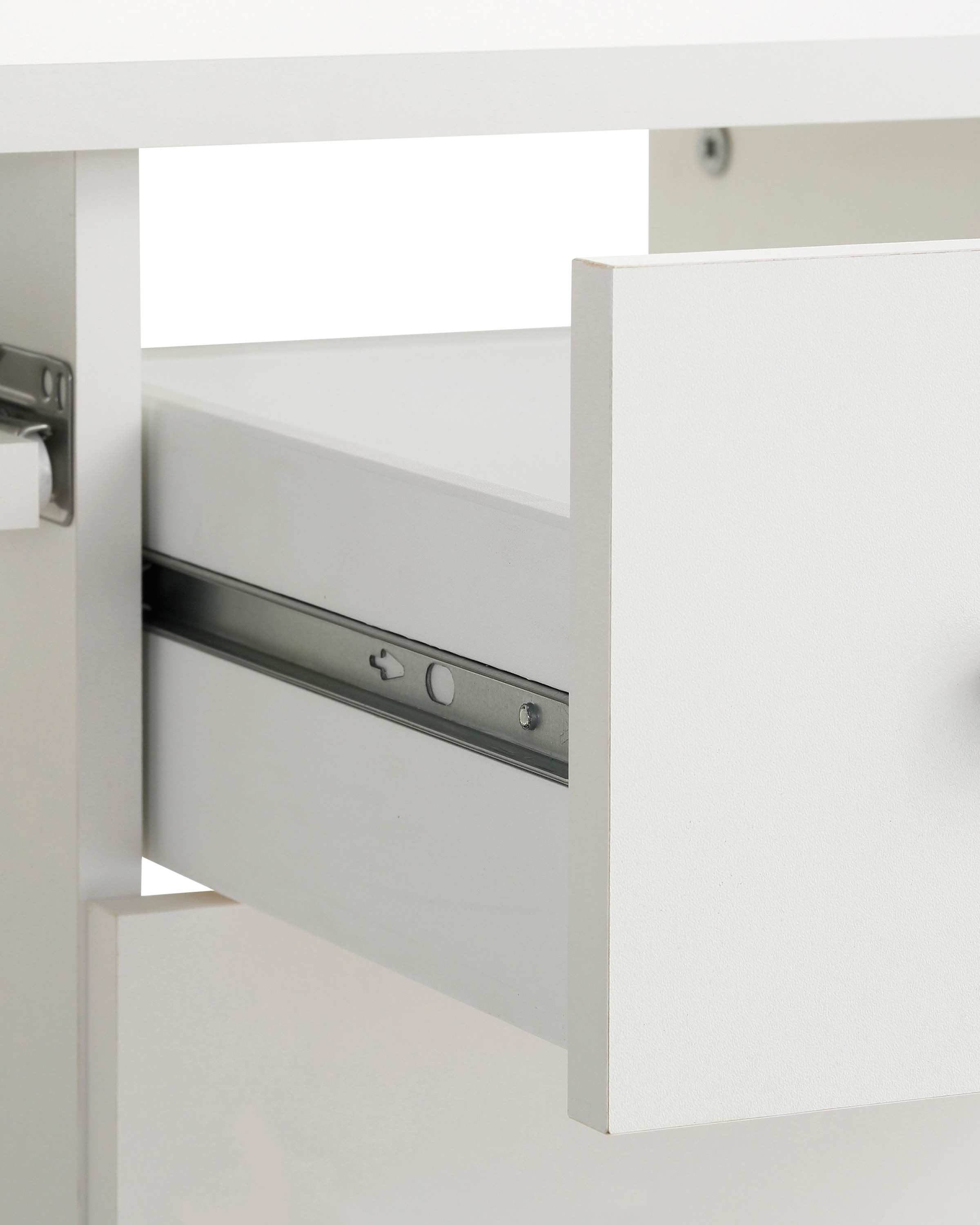 VOGL Möbelfabrik Schreibtisch »Tim mit seitlich offenen Fächern & Tastaturauszug,« Druckerablage, 1 Schublade, Breite 138 cm, Made in Germany