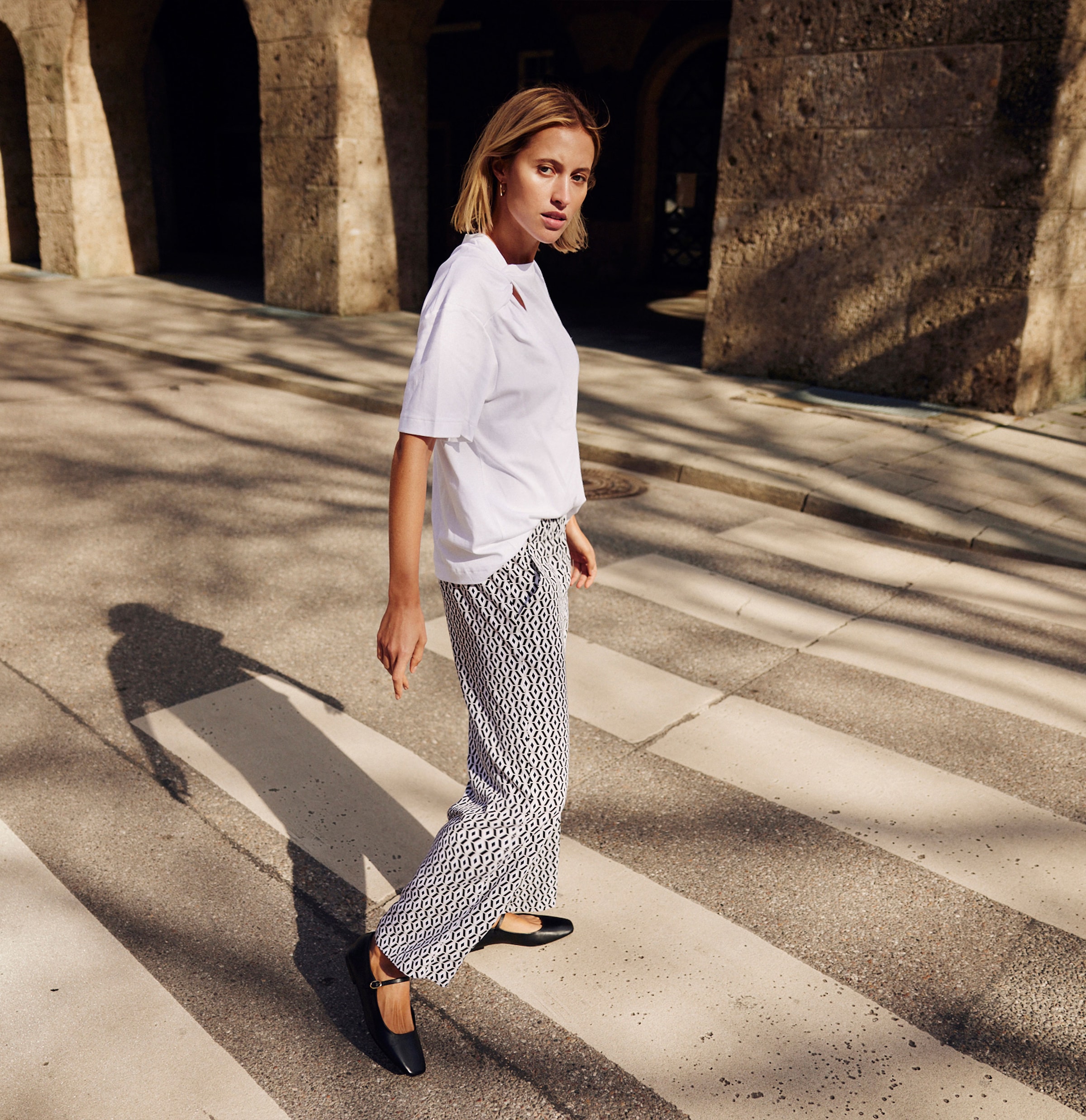 MAC 3/4-Hose »CHIARA CROPPED«  mit weitem, geradem Bein