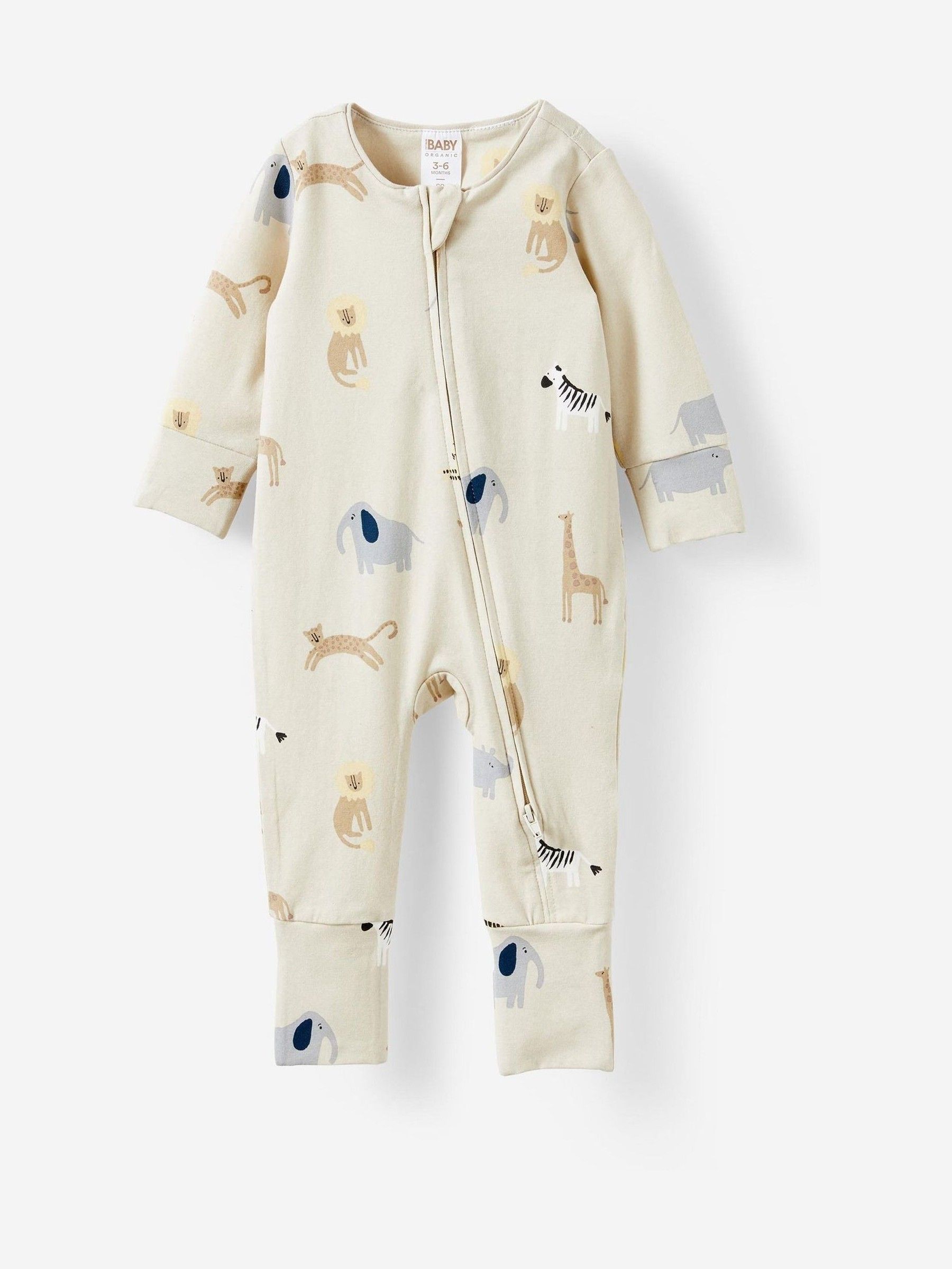 Crème - Cotton On Long Sleeve Zip Romper
