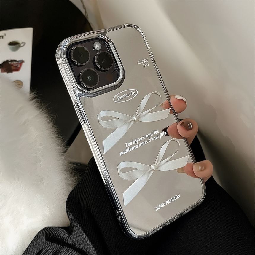 Mobby - Lintprint Gespiegeld Telefoonhoesje - iPhone 15 Pro Max / 15 Pro / 15 Plus / 15 / 14 Pro Max / 14 Pro / 14 Plus / 14 / 13 Pro Max / 13 Pro / 13 / 13 mini / 12 Pro Max / 12 Pro / 12 / 12 mini / 11 Pro Max / 11 Pro / 15
