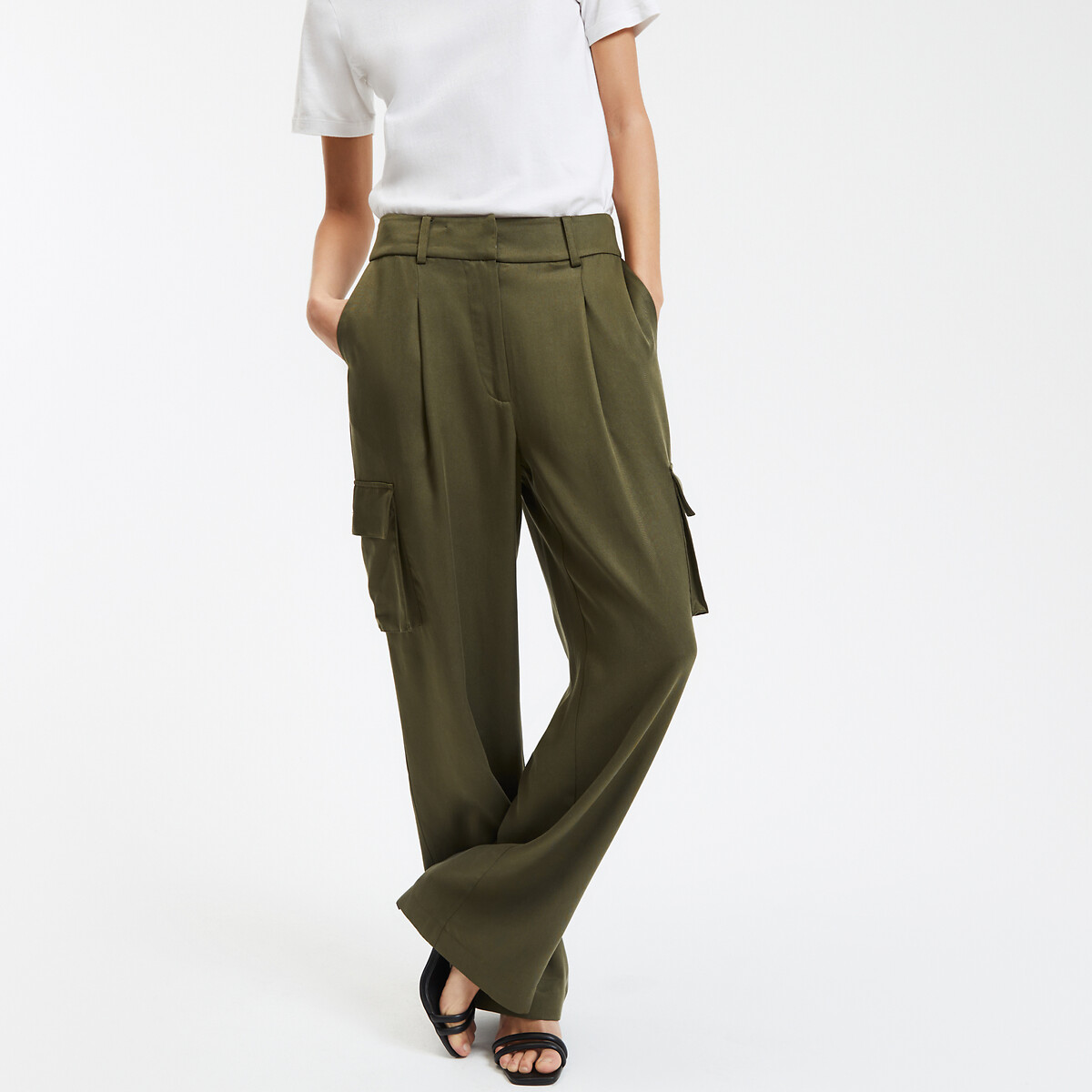 COLEÇÕES LA REDOUTE<br>Rechte cargobroek em liocel